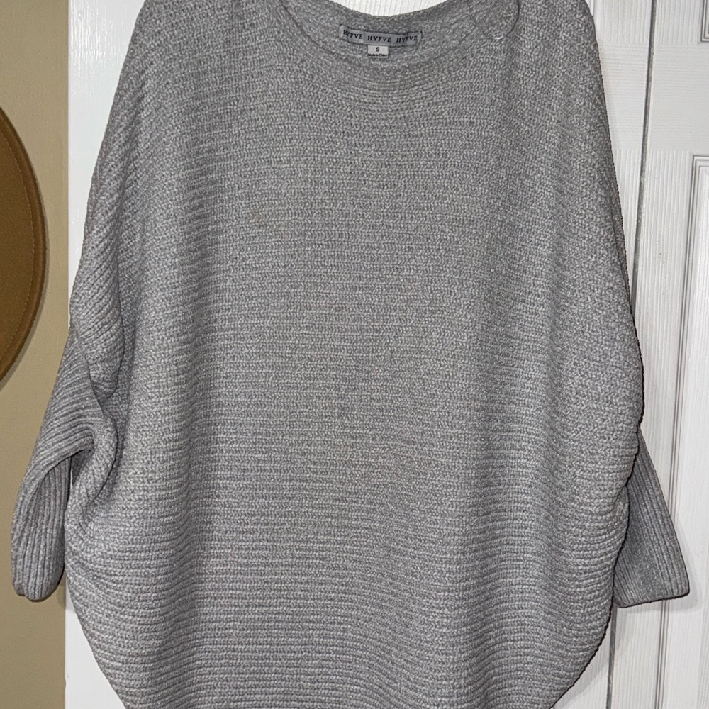 HYFVE Gray Crew Neck Sweater with Dolman Sleeves